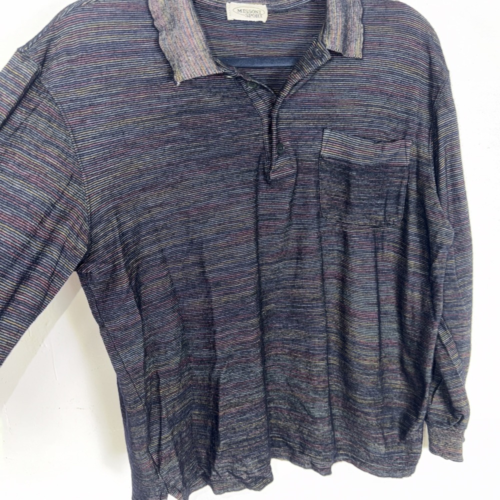 Missoni Sport‎ Long Sleeve Multicolor Wool Blend Sweater Size 48